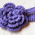 Crochet Flower Clip Headband - Pick Your Color