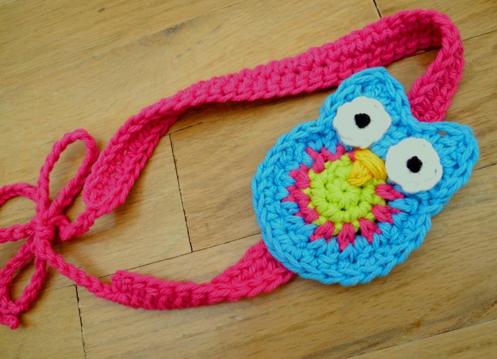 Owl Headband - Blue- Pink- Green